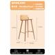 北欧设计师实木吧凳现代简约高脚凳创意网红咖啡厅奶茶店高凳子