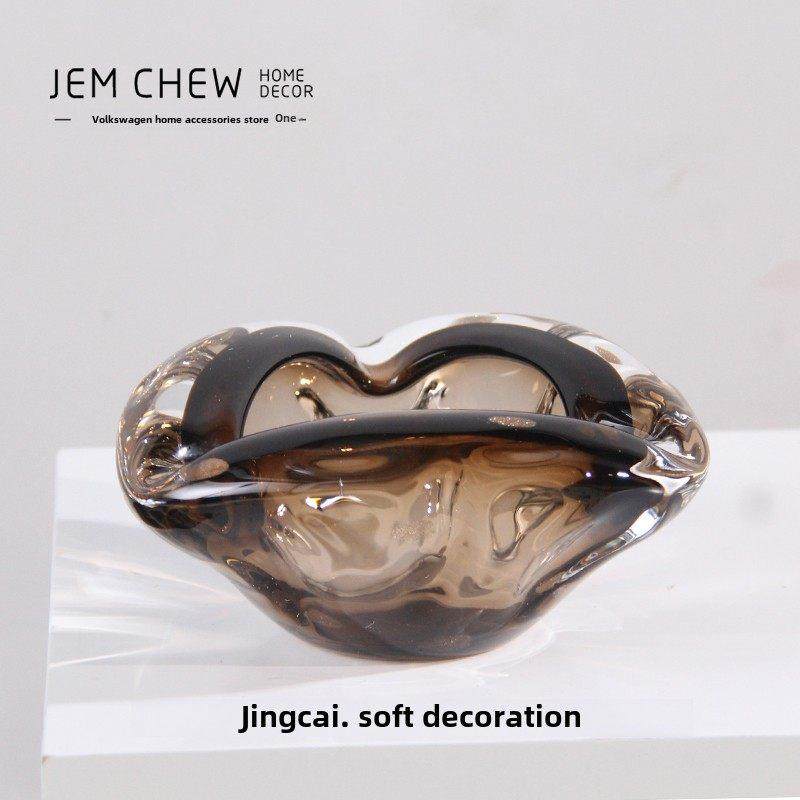 轻奢现代咖啡色小水果盘玻璃饰品牛牛入口电视柜咖啡桌卧室软装,家居饰品,果盘/果篓,淘宝优惠券,粉丝福利购,淘宝优惠卷