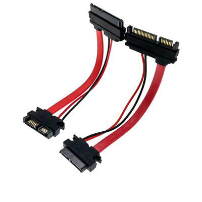 SATA22P公笔记本转Slimline7+6SATA13P母D电源光驱转换头7+15硬盘