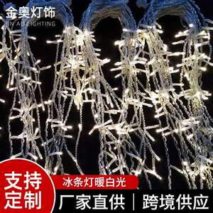 舞台氛围led装饰灯LED圣诞节日闪动式窗帘灯带 户外防水灯串