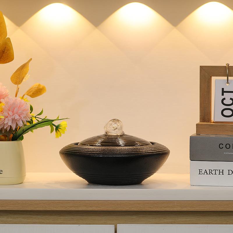 现代简约流水摆件喷泉循环水系水景玄关客厅卧室办公室桌上装饰品