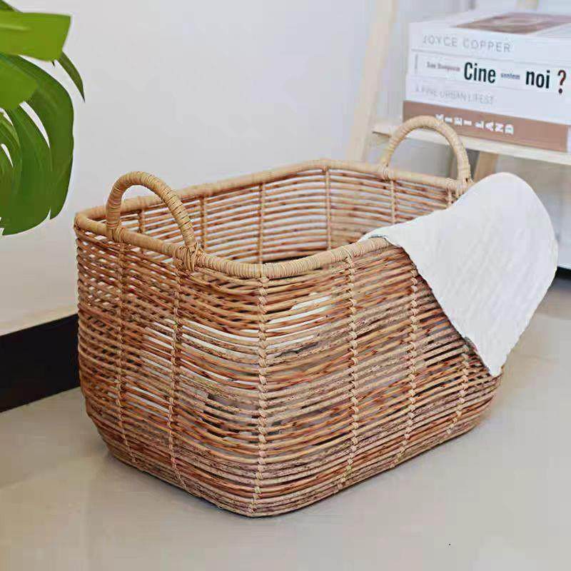 厂家仿藤手工编织杂物收纳筐带提手杂物收纳篮铁架编织杂物收,橡塑材料及制品,亚克力管/有机玻璃管,淘宝优惠券,粉丝福利购,淘宝优惠卷