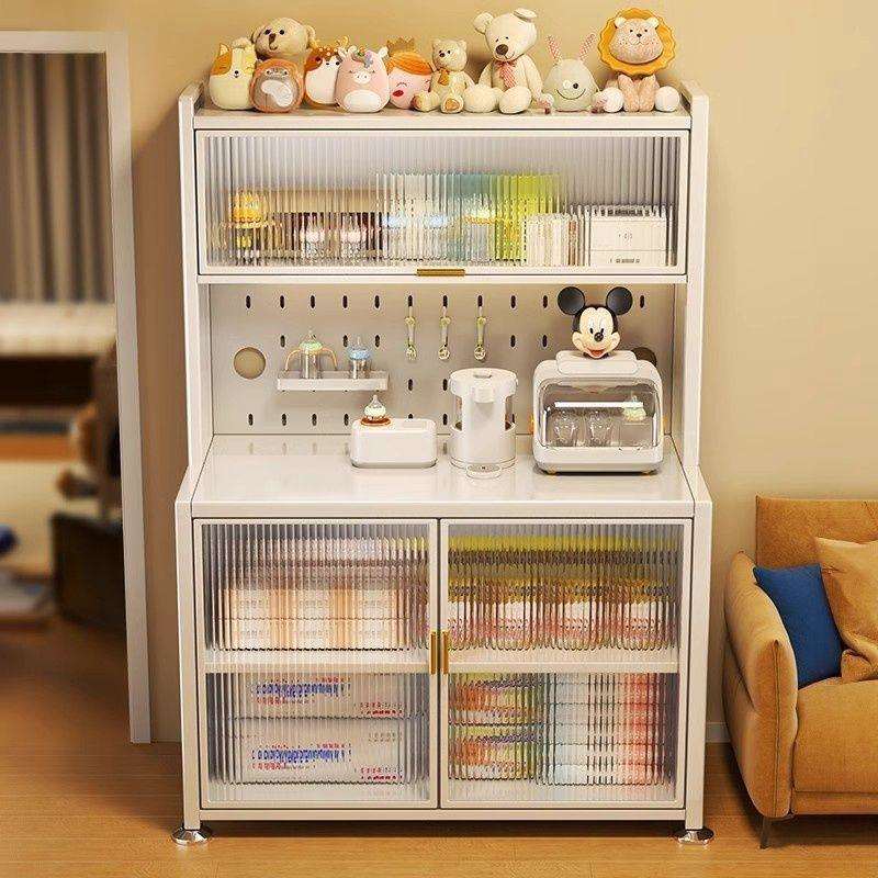 喂养台收纳柜置物架宝宝用品大容量多功能落地整理阳台储物柜子