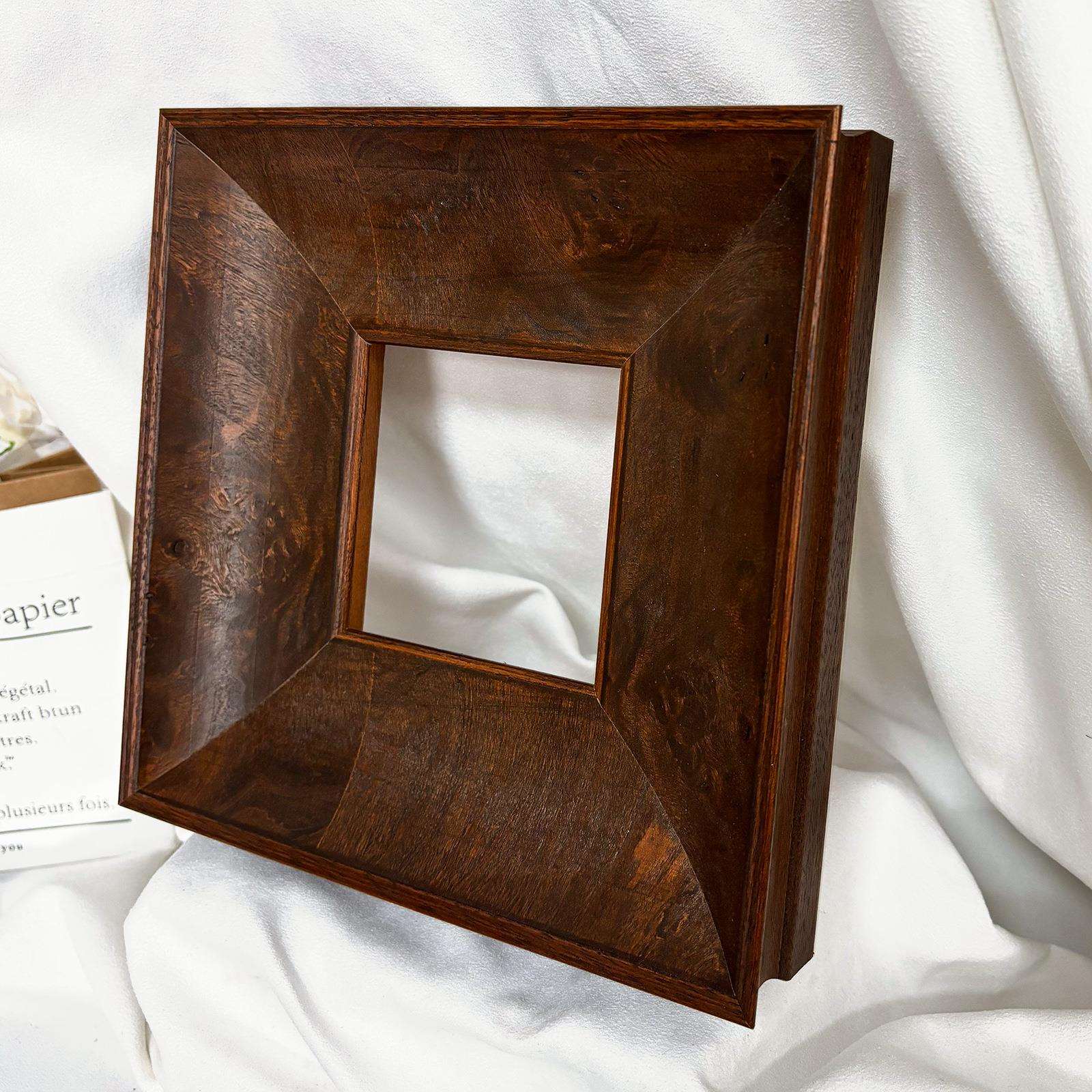 美式经典画框实木装裱油画外框绿色挂墙相框玄关装饰空框跨境