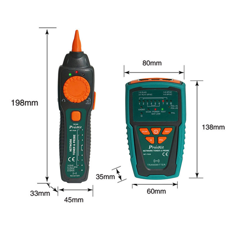 Pro'sKit宝工MT-7028-C音频查线器测线器电话网络寻线仪测试