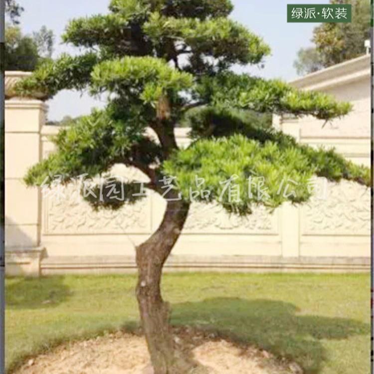 大型仿真松树/罗汉松/雪松 商城落地假白松树人造白松树