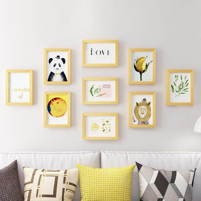 简约照片墙相框挂墙5免打孔6六7八8寸10客厅卧室组合框装饰九宫格,家装灯饰光源,其它灯具灯饰,淘宝优惠券,粉丝福利购,淘宝优惠卷