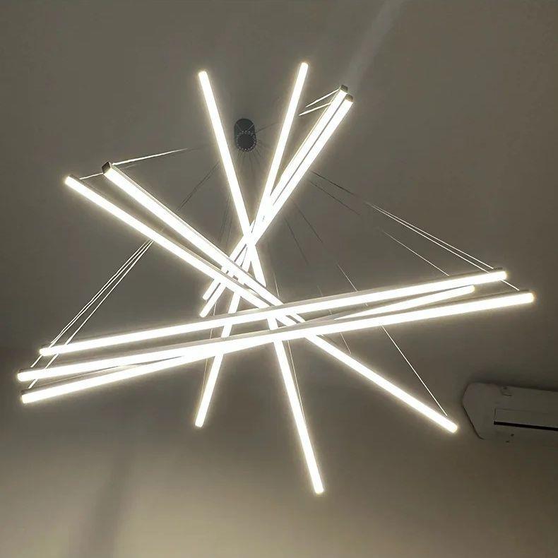 loft吊灯公寓楼梯灯简约现代大气高档别墅吊灯网红智能复式楼吊灯