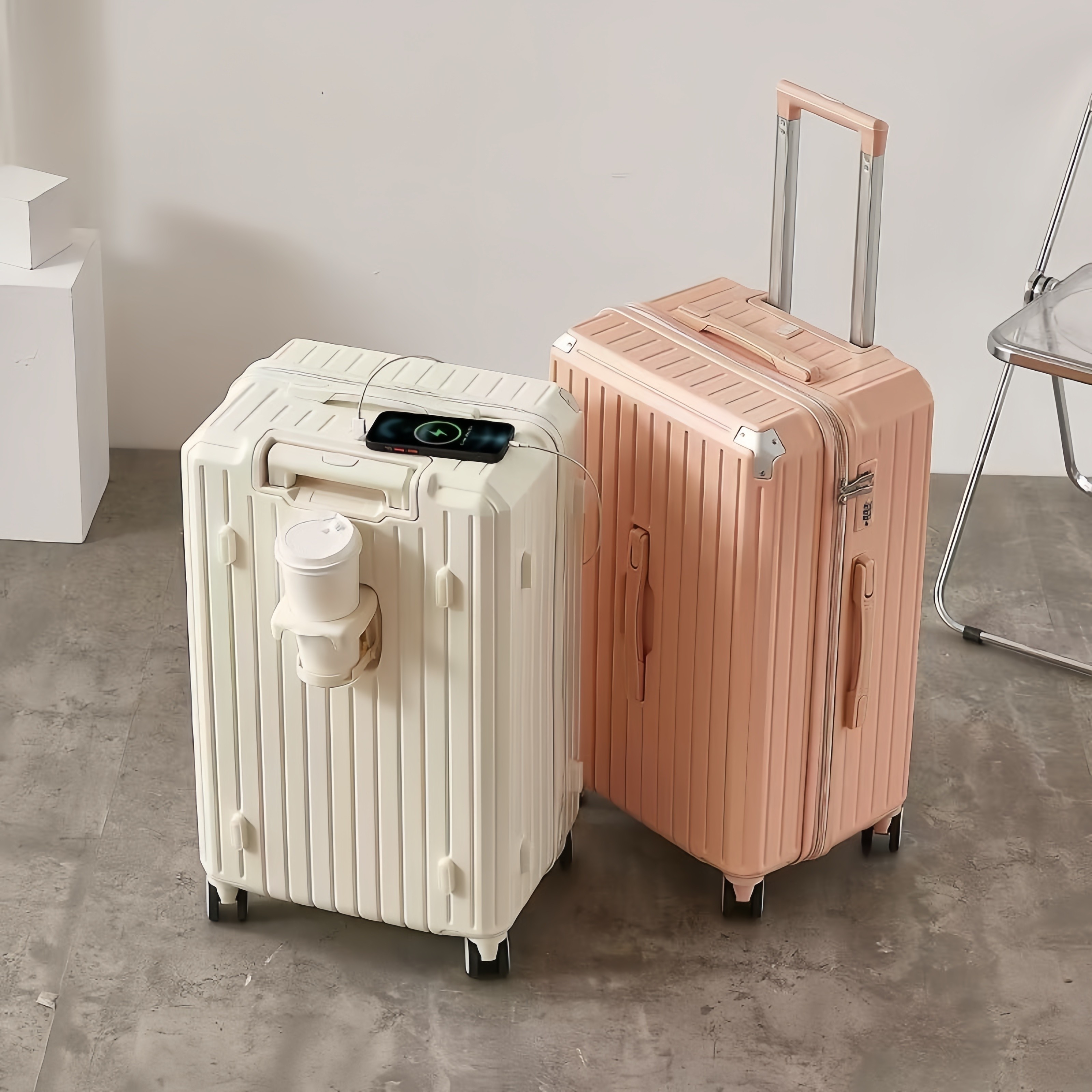 30寸行李箱大容量多功能杯架结实