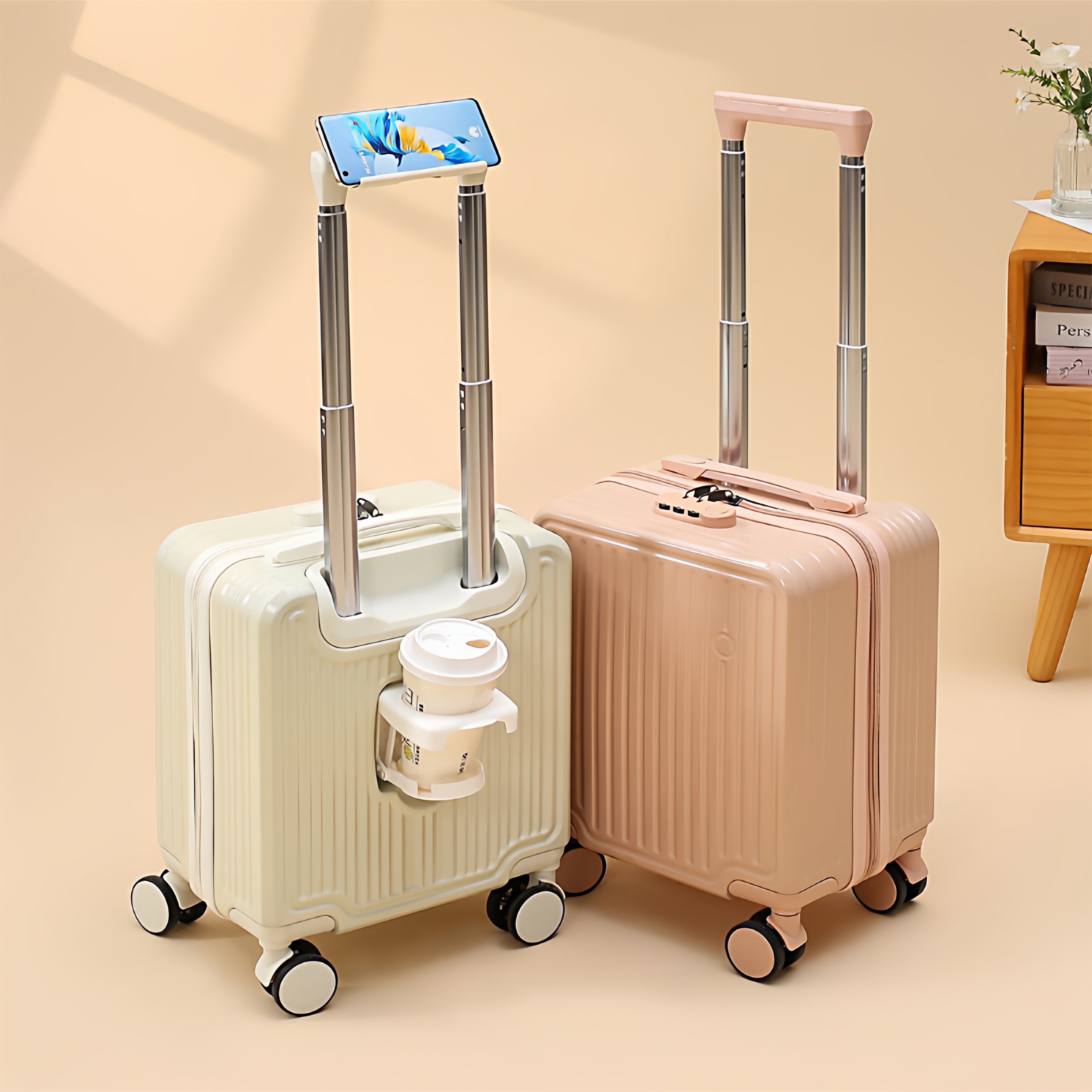 航空登机箱14寸学生小行李箱廉航旅行箱多功能拉杆箱万向轮密码箱