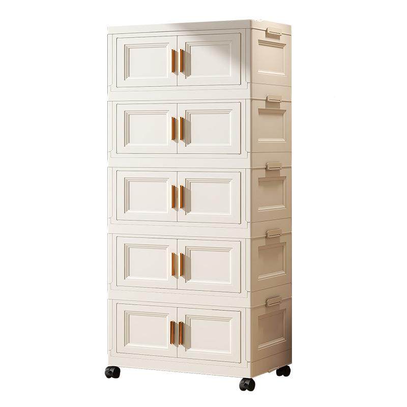 厂家包邮-奶风可折叠收纳箱童衣服收纳柜塑料双油物开门储儿整理,收纳整理,收纳箱,淘宝优惠券,粉丝福利购,淘宝优惠卷