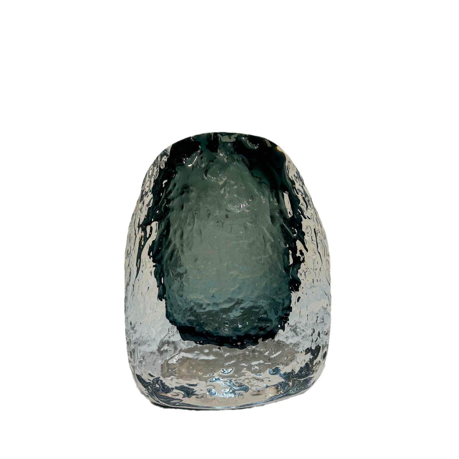 现灰代手风高级厚重工琉璃水晶瓶花高级感摆件356客厅酒店样板间,家居饰品,花瓶,淘宝优惠券,粉丝福利购,淘宝优惠卷