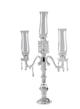 欧式水晶烛台玻光璃庆婚婚礼烛家用浪漫烛晚台餐台灯北欧装饰CXDT