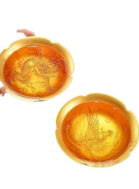 大高师手工鎏金龙凤D311主夫人杯茶对杯杯档羊脂玉瓷品茗杯功茶具