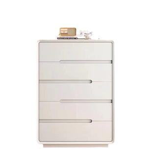 客厅实木斗柜UOZ客厅奶风收纳油抽屉柜卧床室层头柜客厅免安装斗