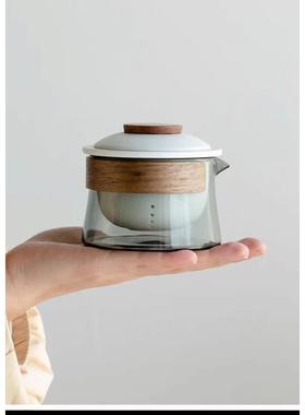 夫旅行茶具玻璃快客功套家室EHH用简约陶瓷茶杯小型办公装客厅