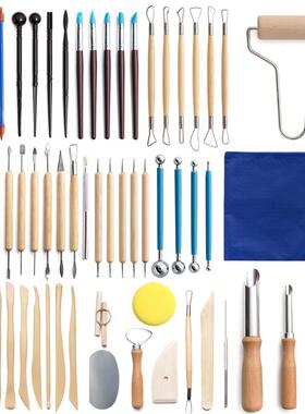 陶工具1件套装陶泥艺打孔器硅点钻胶笔粘土石6塑LKO雕刻刀丸棒