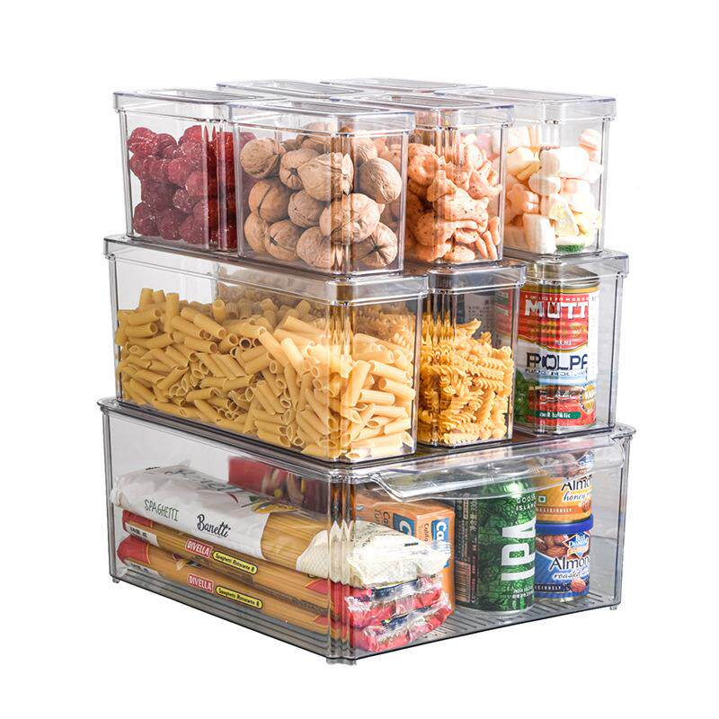 掀保鲜盒十件食品冷冻冰箱收纳盒套装塑料透冰套盖箱收纳明盒
