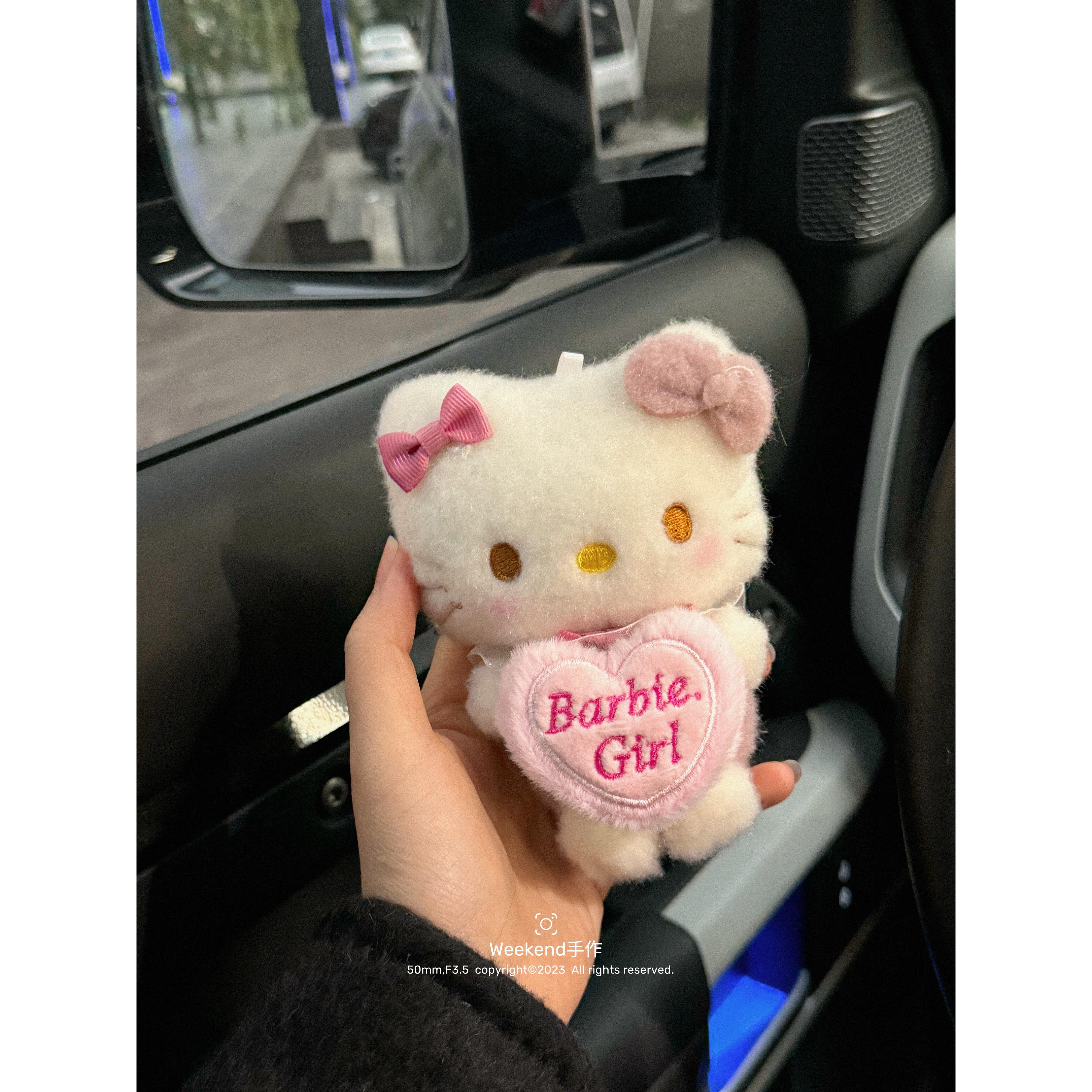 Hellokitty毛绒娃娃汽车怀挡装饰品车载雨刮器转向灯装饰新车礼物