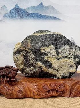 泰山石镇宅靠山补角保真主脉不切底原石挡冲泰山石敢当办公室摆件