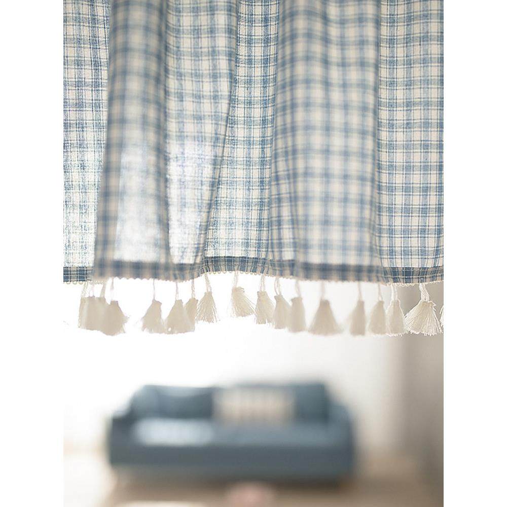 防蚊帘子遮挡橱柜短门帘挂帘防尘免打孔半帘小窗帘隔断帘宿舍半帘