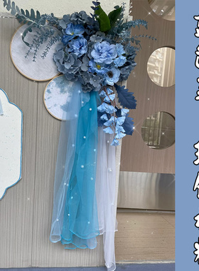 幼儿园蓝色系环创装饰材料主题墙布置班级文化区角活动背景墙材料