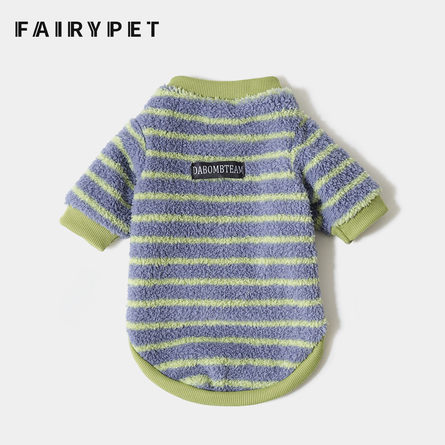 狗狗衣服秋冬保暖条纹T恤加绒加厚中小型犬比熊雪纳瑞猫咪马甲