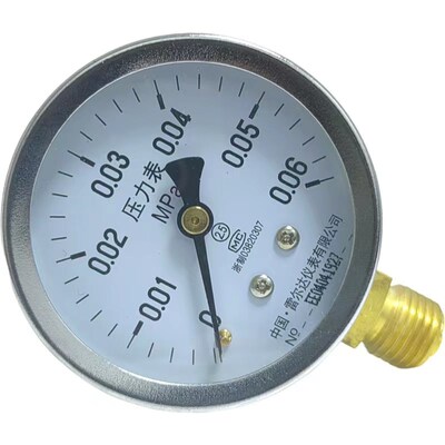 雷尔达60kpa压力表微压气压Y60普通压力表水压0.06mpaY-60正品