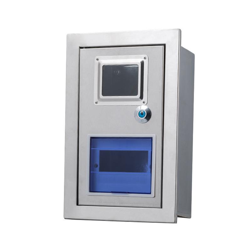 国控不锈钢电表箱单相1户单表PZ40空开6回路明暗装强电照明电表箱