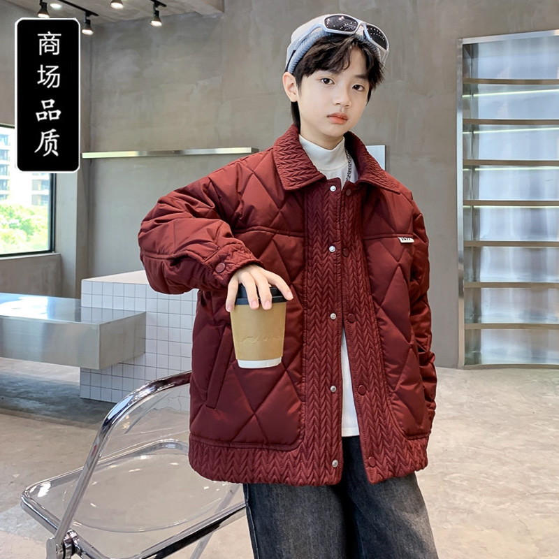 男童韩系夹棉外套秋冬款
