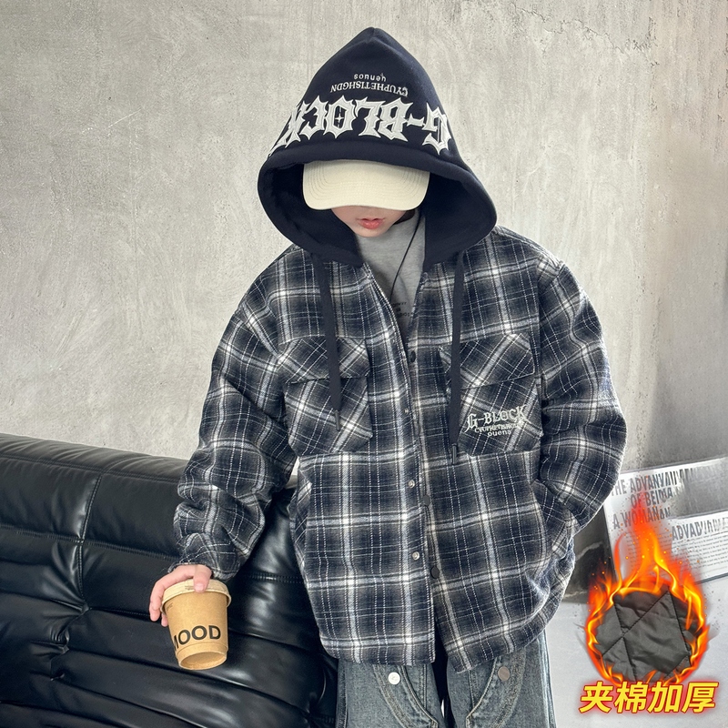 男童夹棉外套秋冬款2025