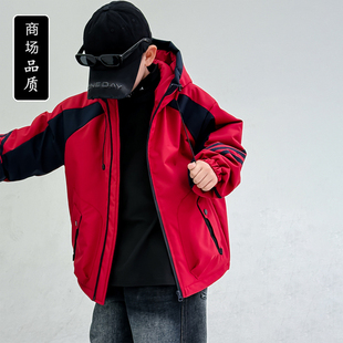 加厚冬装 儿童装 夹棉冬季 2025新款 男孩衣服冲锋衣潮 男童外套秋冬款