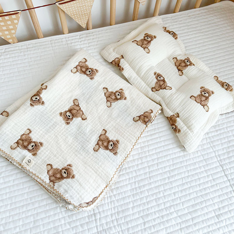 2层棉花糖婴儿夏天薄款被子宝宝空调被纱布软夏季盖毯儿童毛巾被