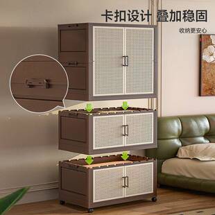 中古风收纳储物柜免无品牌/纳安折叠家柜用卧室衣服大容装量可折