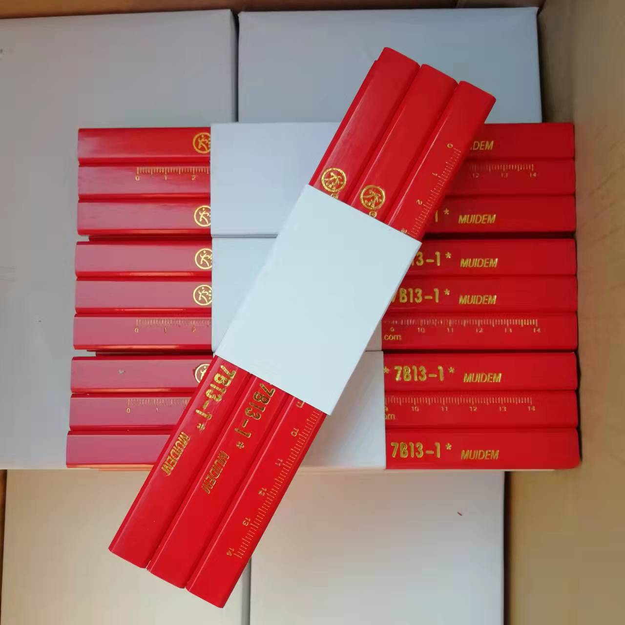 好-全红八角木工铅笔 每件1440个-每盒72只