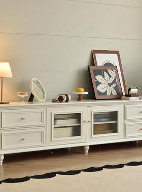 A9L实木电视复古简约厅小柜户型家用地柜轻客奢式黑美52032茶几组