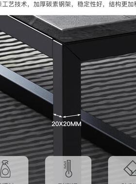 茶几客厅家用小桌户简型台简约茶现代小子易出租FS757264屋边几岩