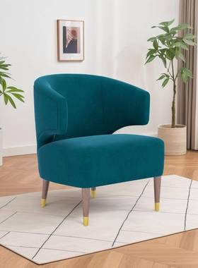 现闲代约14857单简人沙发椅小户型客厅意待式设计师款售楼部洽谈