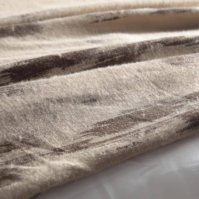 XEI3样板间咖发色毯搭毯床尾沙F76T89S8搭巾酒店民宿床品装饰软装