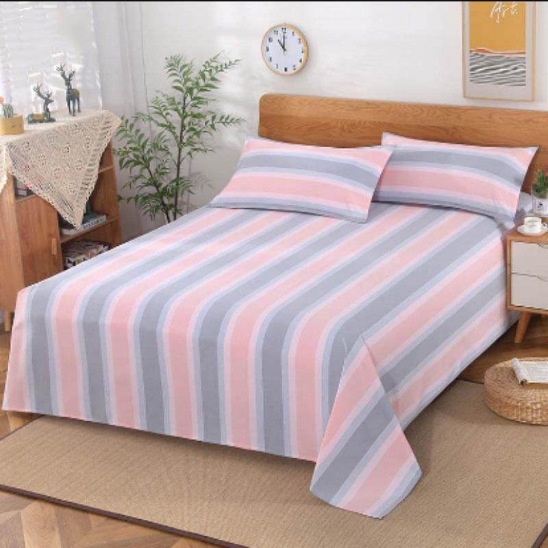 精梳用纯棉粗布床单床上用20251106品家双人老单件简条纹款全棉约