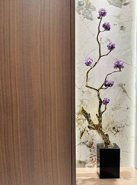 入户关水晶树新thj#$*&%中式件竖高摆感客厅轻工奢玄大气艺品