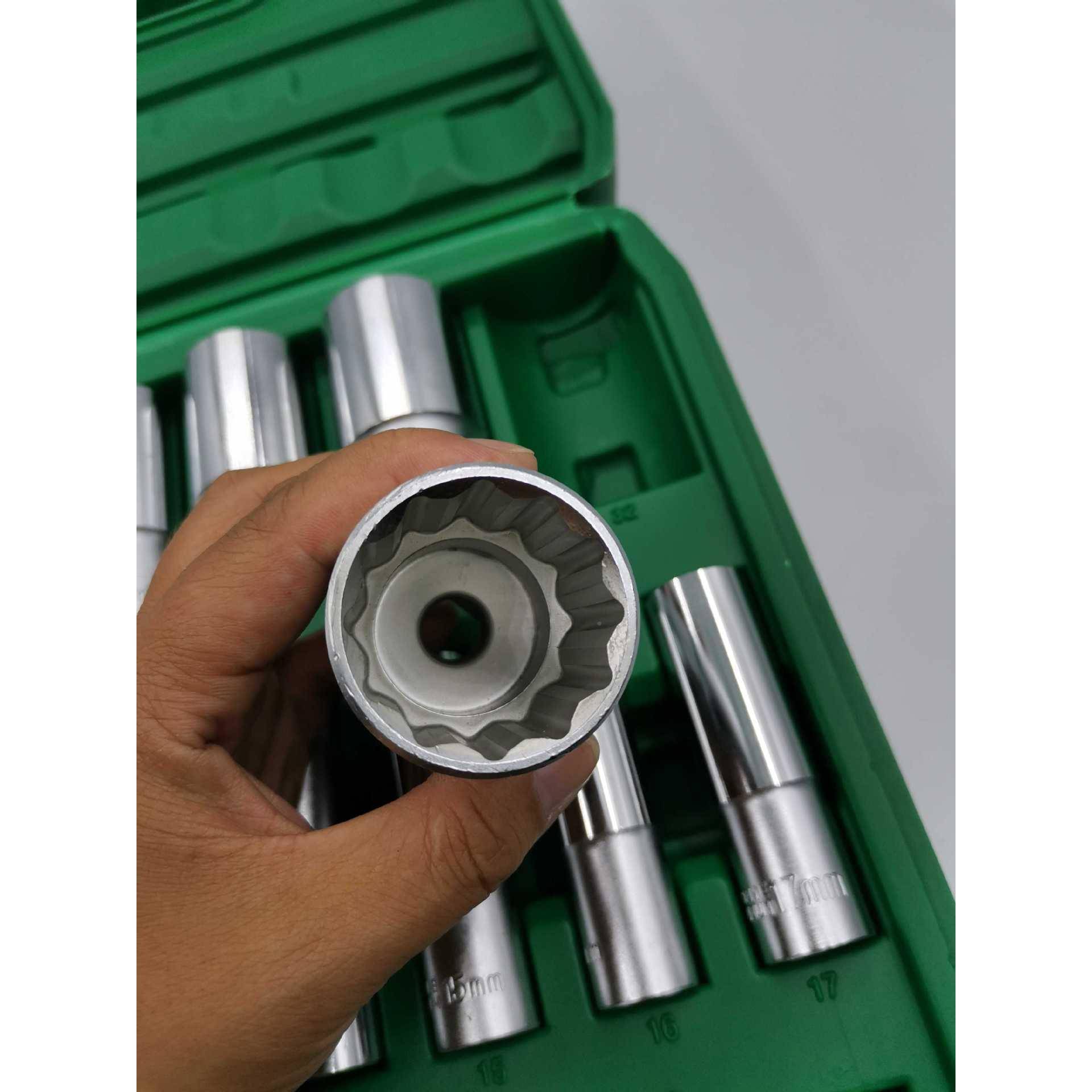 梅花套筒加长8cm大飞接口套头汽机无品牌/修烙凡钢—32套1角8盒整