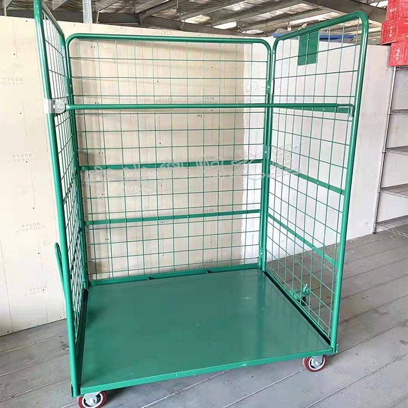仓4302笼车折叠物流台车网格搬推拉车仓库手推运理货周转车工具推
