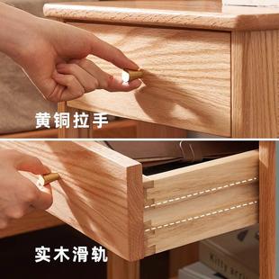 全实木床头柜简现约品代加莫床头卧室复小型替代创意中式 古置物