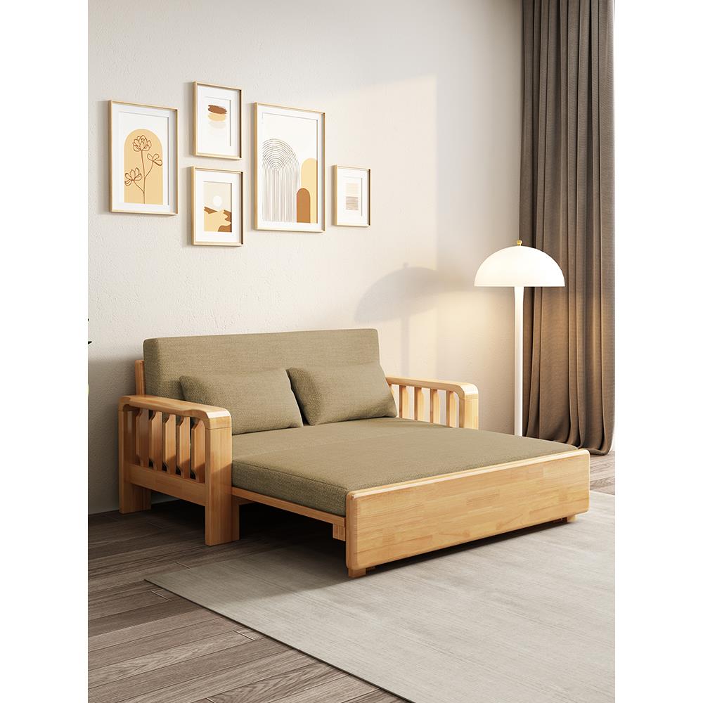 A实10L木沙发床型两用可折叠小户F77TM9TJ客坐卧伸缩家用中式抽拉