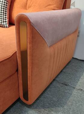 2388免洗科技绒布客多功能厅合公寓组户款沙发床大小型橙色推拉沙