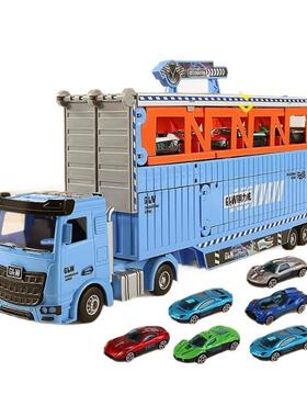 Y8Z儿童形变射大卡号车折叠轨道运输合金弹256354车大惯性收纳货