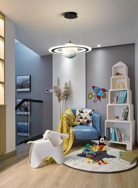 ?星球灯儿童吊灯房创地球男孩房女孩意63018间卧室广东中山灯具太