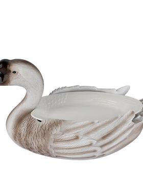 具酒店意特色意创境餐酒精大公鸡干冰炉盘树脂不锈钢83107陶瓷个