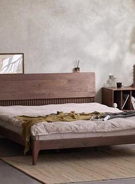 北胡桃木床全NXF实木白橡木卧室双1.5米1.8米单人人床樱桃木美黑